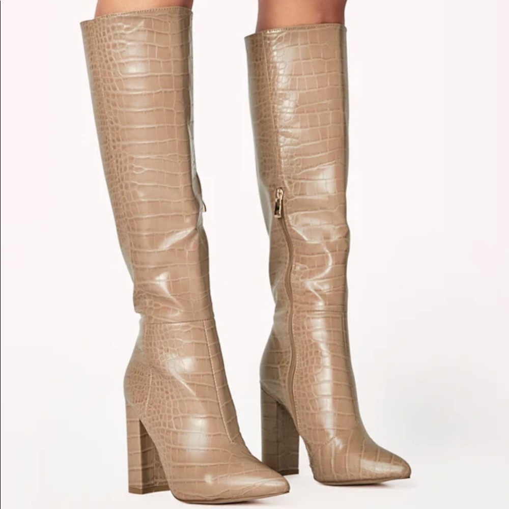 Billini Milla Nude Croc Boot